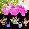 Fitness Theme Silicone Keychain Pendant Molds LS-AJEW-M221-05-1