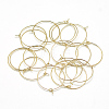 Brass Hoop Earrings KK-T032-005G-2
