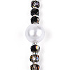Acrylic & Glass & ABS Plastic Pearl & Alloy & Polymer Clay Pave Rhinestone Beads Strands MAK-T011-08M-3