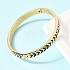 304 Stainless Steel Enamel Hinged Bangles BJEW-D408-35G-5