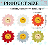 Fingerinspire 36Pcs 6 Colors Sunflower Computerized Embroidery Cloth Sew on Patches DIY-FG0005-43-2