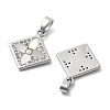 Brass Micro Pave Cubic Zirconia Pendants KK-L222-016P-2