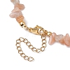 Natural Sunstone Chip Beaded Necklace NJEW-JN04616-05-5