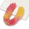 Transparent Painted Glass Beads Strands X1-DGLA-A034-T1mm-A07-1