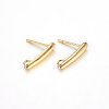 Ion Plating(IP) 304 Stainless Steel Stud Earring Findings LS-STAS-H467-05G-1