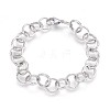 Tarnish Resistant 304 Stainless Steel Rolo Chain Bracelets BJEW-P237-19P-1