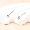 Cubic Zirconia Ear Studs STAS-E051-3A-5