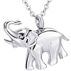 Stainless Steel Elephant Pendant Urn Ashes Necklaces PW-WG7E14C-01-1