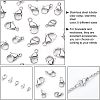 Unicraftale 50Pcs 5 Style Stainless Steel Lobster Claw Clasps STAS-UN0029-87-4