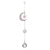 Glass & Acrylic Round Hanging Suncatchers HJEW-JM04646-2