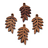 Natural Walnut Wood Pendants X-WOOD-T023-15-3