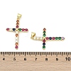 Brass Micro Pave Cubic Zirconia Pendants KK-D317-105G-3