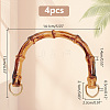 Arch Plastic Imitation Bamboo Bag Handles FIND-WH0139-194-2