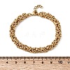 304 Stainless Steel Byzantine Chains Bracelets for Women BJEW-P399-01A-G-5