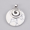 Synthetic Howlite Pendants KK-F751-D05-2