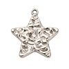 304 Stainless Steel Pendants STAS-P417-04B-P-1