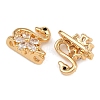 Brass Micro Pave Celar Cubic Zirconia Spacer Bars KK-F910-23G-02-2