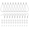 67Pcs 4 Styles 304 Stainless Steel Wire Pendants FIND-FS0002-27-1