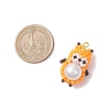 Glass Seed Beaded Hamster Pendants PALLOY-MZ01035-02-2