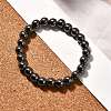 Hematite Beaded Stretch Bracelet BJEW-F203-10-5