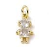 Brass Micro Pave Cubic Zirconia Charms ZIRC-F132-17G-1