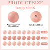 45Pcs 3 Colors Round Silicone Focal Beads SIL-TAD0001-01F-4