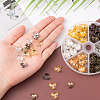 210Pcs 6 Colors 3-Petal Iron Bead Caps IFIN-CJ0001-66-5