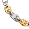 304 Stainless Steel Link Chain Bracelets BJEW-B078-140GP-2