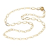 304 Stainless Steel Oval Link Chain Necklaces NJEW-Q013-09G-01-1