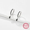 Anti-Tarnish Rhodium Plated 925 Sterling Silver Hoop Earring for Dangle Earrings NC3704-12-1