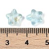 Transparent Spray Painted Frosted Glass Beads X2-GLAA-NH0003-01G-3