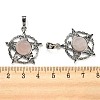 Natural Rose Quartz Pendants G-P517-01P-04-3