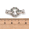 Brass Micro Pave Cubic Zirconia Fold Over Clasps KK-D259-05P-3