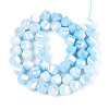 Anti-Tarnish Electroplate Glass Beads Strands GLAA-T025-8mm-14B-2