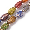Painted Glass Beads Strands GLAA-B037-06-1