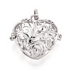 Rack Plating Brass Cage Pendants KK-Q402-08P-1