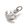 Brass Micro Pave Cubic Zirconia Charms KK-P295-41P-2