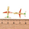 Brass Enamel Pendants KK-CBA76C6-01G-B-3