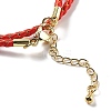 Polyester Cord Braided Necklace Makings MAK-L043-03G-16-3