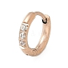 316 Stainless Steel Micro Pave Clear Cubic Zirconia Hoop Cartilage Earrings WG9FB89-01-1