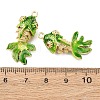 Brass Micro Pave Cubic Zirconia Pendants KK-D019-30B-G-3