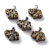 Natural Dalmatian Jasper Pendants G-B127-05P-08-1