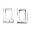 304 Stainless Steel Rectangle Huggie Hoop Earrings STAS-J033-10A-P-2