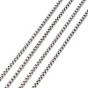Non-Tarnish 3.28 Feet 304 Stainless Steel Box Chains X-CHS-K001-37B-1