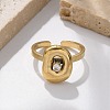 304 Stainless Steel Cuff Rings for Women RJEW-D302-03G-01-5