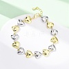 Brass Link Chain Bracelets for Women BJEW-G762-02GP-2