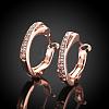 Tin Alloy Czech Rhinestone Hoop Earrings For Women EJEW-BB10539-2