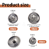 30Pcs 3 Styles Skull with Flat Round Alloy Shank Buttons BUTT-FH0001-038AS-2