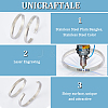 2Pcs 304 Stainless Steel Plain Bangles BJEW-UN0001-50-4