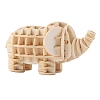 Elephant DIY Wooden Assembly Animal Toys Kits for Boys and Girls WOCR-PW0007-06-1